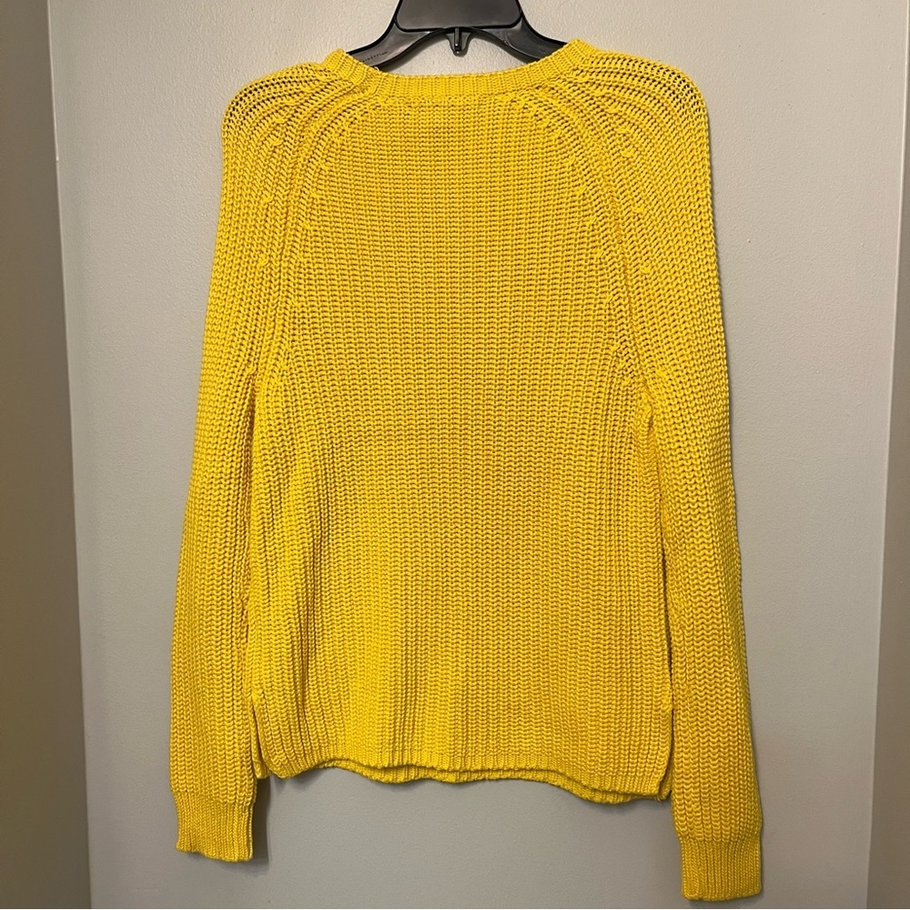 Lauren Ralph Lauren Yellow Crewneck Knit Sweater - Picture 7 of 9